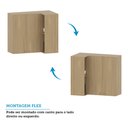 Ver imagem 5 de Armário Aéreo de Cozinha Canto Reto 95cm 2 Portas Classic Luciane Móveis