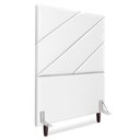 Ver imagem 1 de Cabeceira Solteiro 90 Cm com Frame Cristal Corino Branco Artte