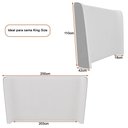 Ver imagem 3 de Cabeceira Corea King Curva Orgânico Factor | Bouclê Suave Off White - Sallar Home