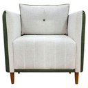 Ver mais imagens de Kit 2 Poltronas Decorativa para Sala Recepção Consultório Aviv Luxo Corino e Linho