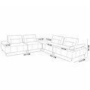 Ver imagem 6 de Sofá de Canto com Puff para Sala Living Modular 337x337cm Industrial Oslo L06 Couro Bege Areia -