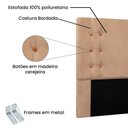 Ver imagem 2 de Cabeceira Queen Cléo para Cama Box Estofada Mdf Mdp Suede Creme Loja Sheep