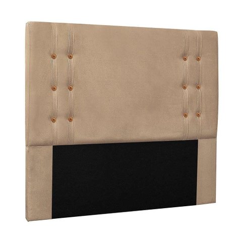 Cabeceira Queen Cléo para Cama Box Estofada Mdf Mdp Suede Creme Loja Sheep