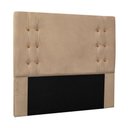 Ver imagem 1 de Cabeceira Queen Cléo para Cama Box Estofada Mdf Mdp Suede Creme Loja Sheep