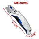 Ver imagem 5 de Estilete Canivete Faca Metal Emborrachado Trapezoidal 19mm