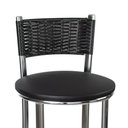 Ver imagem 4 de Banqueta Alta de Aço com Assento Estofado Multimóveis CR50305 Cromado/Preto