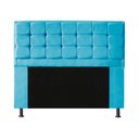 Ver imagem 2 de Kit Cabeceira + Calçadeira Baú Copenhague Casal 140cm Suede - Renascer Decor:Azul Turquesa