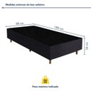 Ver imagem 2 de Base Box Solteiro 88cm x 34cm Slim Colchoarte Preto