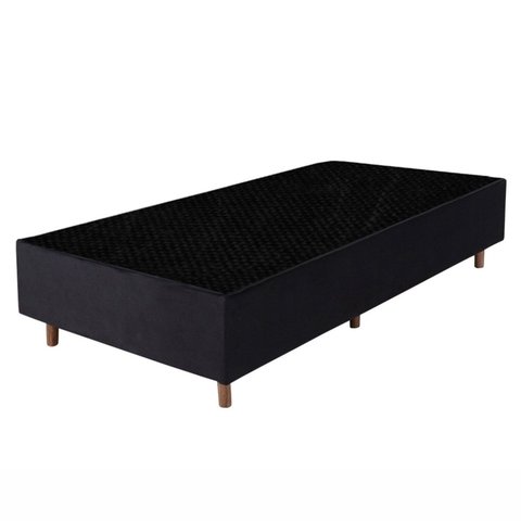 Base Box Solteiro 88cm x 34cm Slim Colchoarte Preto