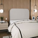 Ver imagem 2 de Cabeceira Estofada Casal Alana 140cm Linho Cinza