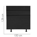 Ver imagem 3 de Cabeceira Estofada Cama Box Solteiro 100cm Argentina Corino Preto- Mabe Magazine