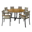 Ver imagem 2 de Conjunto Sala de Jantar 6 Lugares Redonda Tampo MDF 150cm Mesa Coliseu com Cadeiras Madri