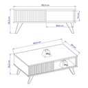 Ver imagem 2 de Mesa de Centro Jeri com Pés em Madeira Maciça Freijó Off White Matte Colibri