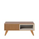 Ver imagem 4 de Mesa de Centro Jeri com Pés em Madeira Maciça Freijó Off White Matte Colibri