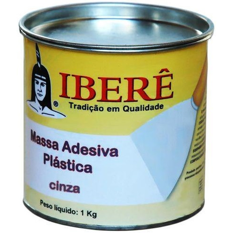 Massa Adesiva Plástica Cinza1kg Ibere