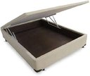 Ver imagem 2 de Base Box Baú Casal Suede Bege- 138x188