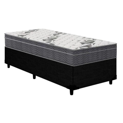 Conjunto Box Solteiro: Colchão Anatômico Ortobom D33-ep Airtech 100 + Base Crc Courano Black(