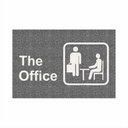 Ver imagem 1 de Tapete Capacho Divertido The Office o Escritório Decorativo.:cinza/80x40 Cm.