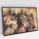 Ver imagem 5 de Quadro Decorativo em Canvas Cavalos TaColado Moldura Flutuante 4,5cm Freijó 120 x 80cm
