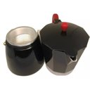 Ver imagem 4 de Cafeteira Italiana Aluminio Preta 3 Xícaras Cafés 150 Ml