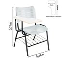 Ver imagem 2 de Cadeira Universitária Plástica Prancheta Mdf Cor Cinza Masticmol