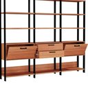 Ver imagem 3 de Estante Alta Estilo Industrial 2 Portas 2 Gavetas E93 Freijó/Preto Fosco - Pradel