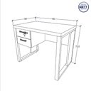 Ver imagem 4 de Escrivaninha Industrial com 2 Gavetas e Pés em Metal 90cm Cor:nogal com Preto