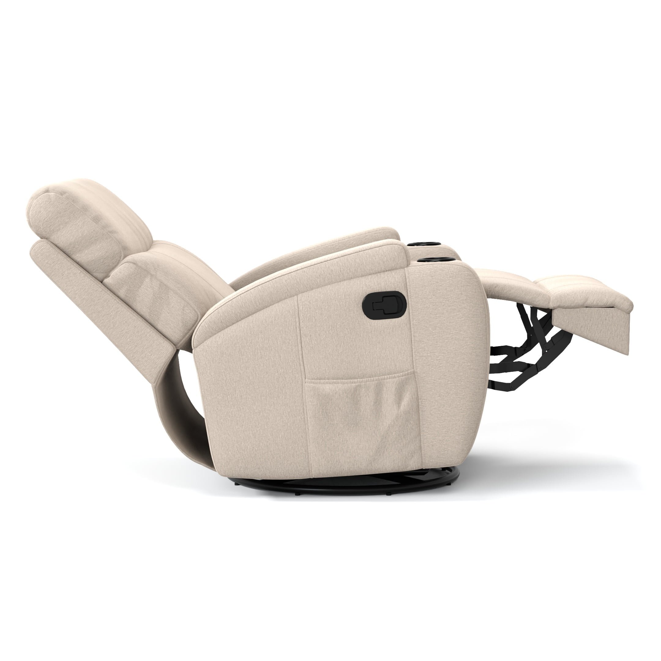 Poltrona do Papai Imperial Linho Bege Lift com Massageador e USB - 4