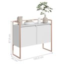 Ver imagem 5 de Aparador Buffet 2 Portas Industrial Roma - Branco Cobre Branco Cobre