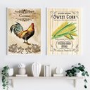 Ver imagem 2 de Kit 2 Quadros Country - Cozinha 24x18cm:moldura Branca