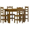 Mesa com 4 Cadeiras Madeira Maciça Nemargi 115x75cm Imbuia - 1