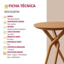 Ver imagem 6 de Mesa Bistro Ballare Tampo Redondo 60cm Moderna Mobília Imbuia Natural