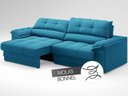 Ver imagem 5 de Sofá com Carregador Usb e Molas no Assento Retrátil Reclinável Mimo 2,00m Velosuede Royal - Netsofas