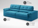 Ver imagem 2 de Sofá com Carregador Usb e Molas no Assento Retrátil Reclinável Mimo 2,00m Velosuede Royal - Netsofas
