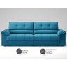 Sofá com Carregador Usb e Molas no Assento Retrátil Reclinável Mimo 2,00m Velosuede Royal - Netsofas - 3