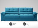 Ver imagem 3 de Sofá com Carregador Usb e Molas no Assento Retrátil Reclinável Mimo 2,00m Velosuede Royal - Netsofas