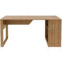 Ver imagem 2 de Mesa para Escritório com Armário Lateral 160 cm Amêndoa
