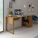 Ver imagem 7 de Mesa para Escritório com Armário Lateral 160 cm Amêndoa