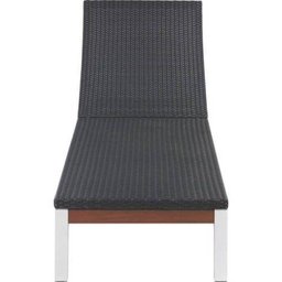 Espreguiçadeira Fibra Preta com Madeira e Alumínio Terrazzo Fibra - Tramontina - 3