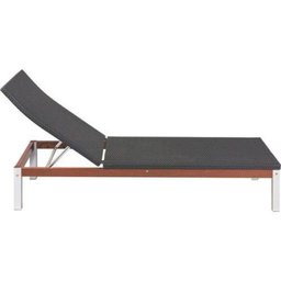 Espreguiçadeira Fibra Preta com Madeira e Alumínio Terrazzo Fibra - Tramontina - 2