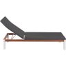 Espreguiçadeira Fibra Preta com Madeira e Alumínio Terrazzo Fibra - Tramontina - 2