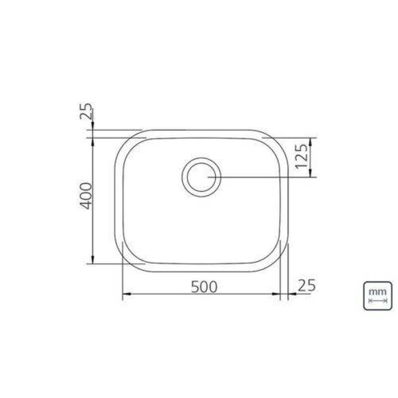 Cuba de embutir Tramontina Luna 35 BL em Aço Inox Alto Brilho 35 cm - 94012202 - 2