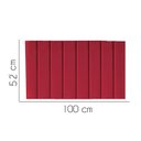 Ver imagem 2 de Painel Estofada Líbia 100CM Solteiro Courino Vermelho - D A DECOR