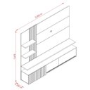 Ver mais imagens de Rack Atena para Tv de até 65 Polegadas - Cinamomo Off White - Madetec