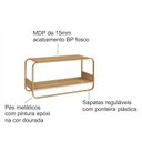 Ver imagem 5 de Sapateira com Banco Orgânica Curva 90cm com Pé Metal 100% BP Luna Marrom/Hanover/Dourado