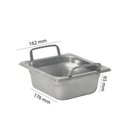 Ver imagem 2 de Cuba Gastronômica de Inox Gn 1/6 de 65 Mm com Alças Dj1665cth Frigopro