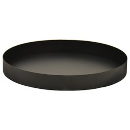 Mesinha Redonda Lateral Bandeja Apoio Sala Aço Preto Collie - Preto - 3
