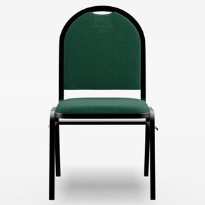 Kit 5 Cadeiras Hoteleiras Auditório Empilhável Linho M23 Verde - Mpozenato