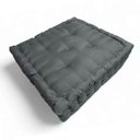 Ver imagem 1 de Almofada Turca Futon Cadeiras Bancos Áreas 60x60 Cm Cinza Escuro