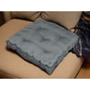 Ver imagem 2 de Almofada Turca Futon Cadeiras Bancos Áreas 60x60 Cm Cinza Escuro